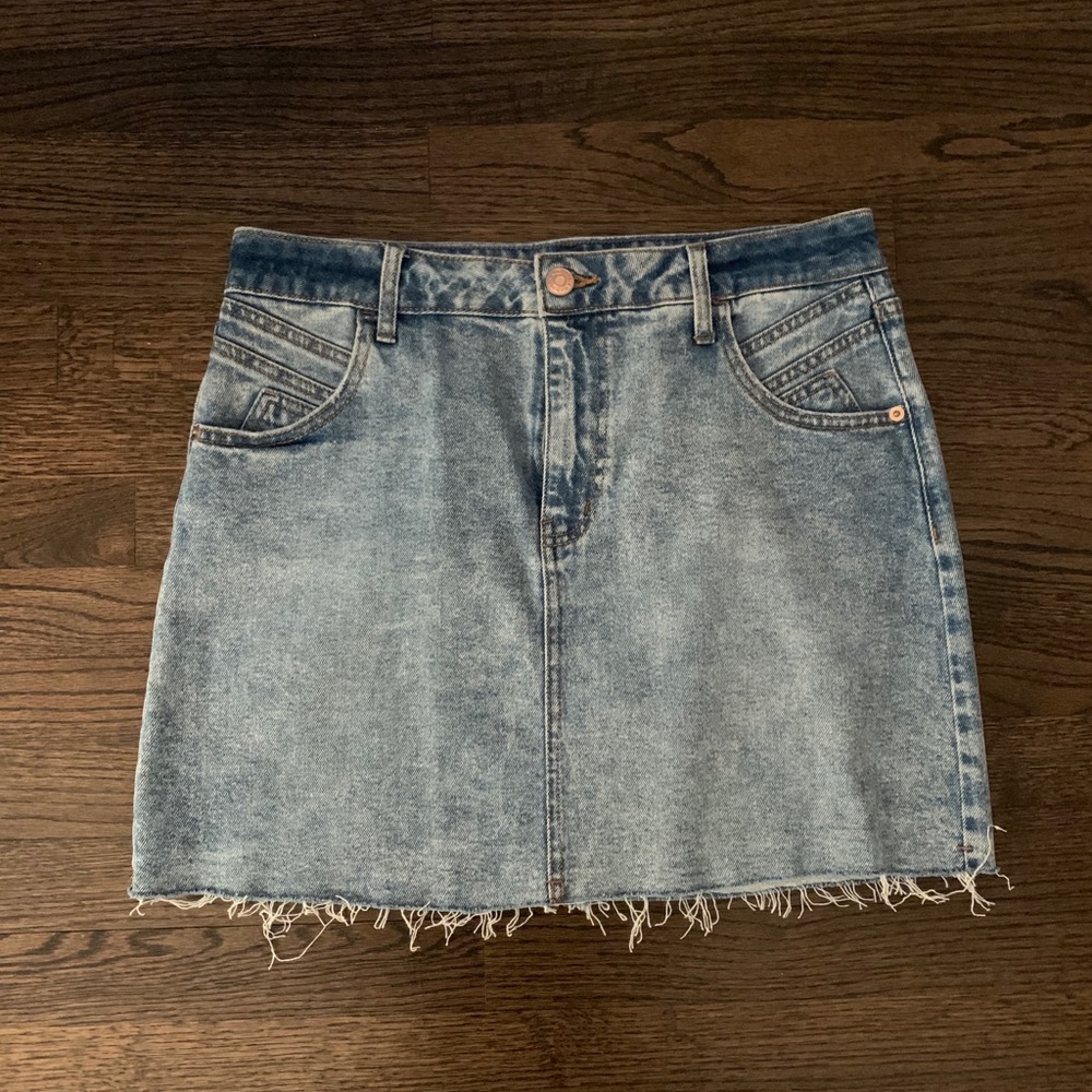 Women’s light denim mini skirt